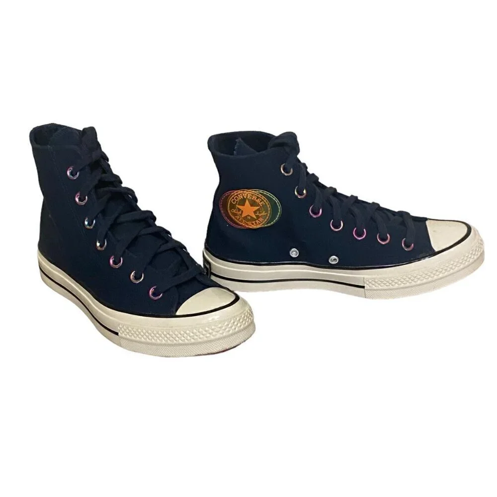 Converse Chuck 70 Heart Of The City Hi-Top Sneakers in Navy Blue Size 6